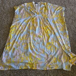 Lauren Of Palm Springs Yellow and Pink Caftan